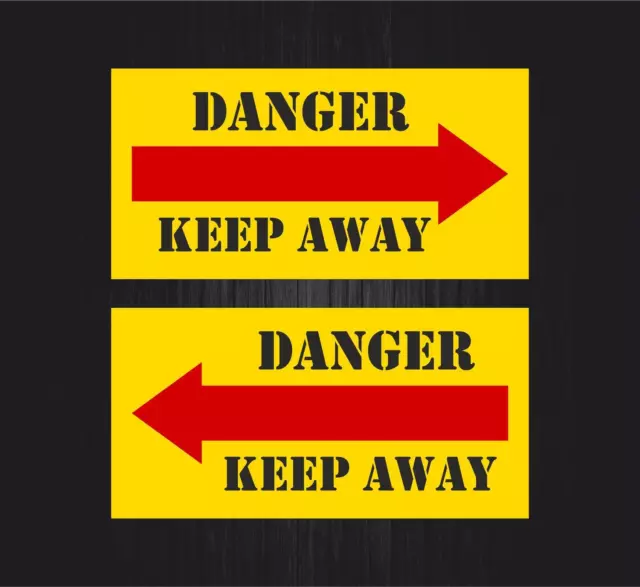 2x Autocollant sticker voiture avion aviation aeroport keep away