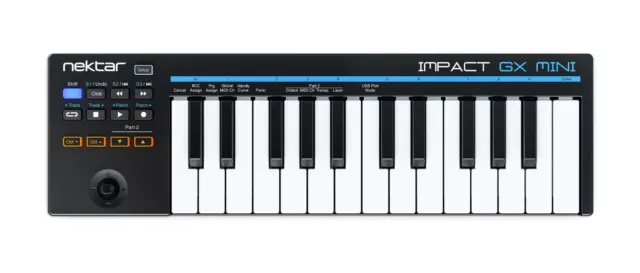 Nektar Impact GX Mini USB MIDI Keyboard Controller mit 25 Tasten in schwarz