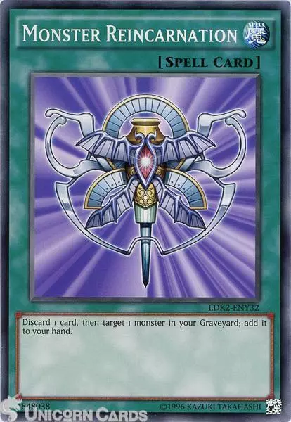 LDK2-ENY32 Monster Reincarnation UNL edition Mint YuGiOh Card