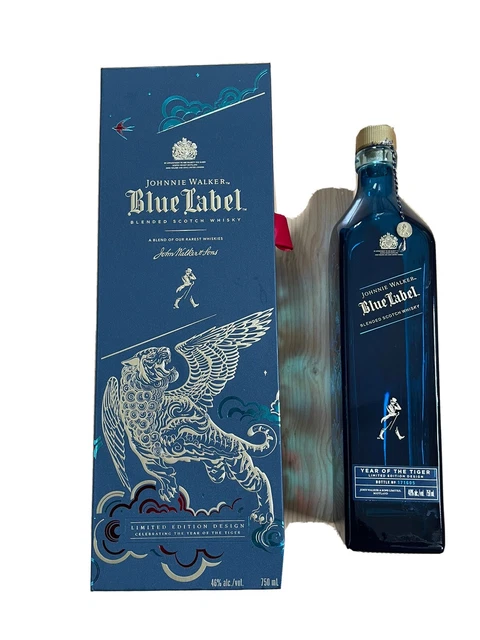Johnnie Walker Blue Label “Year Of The Tiger” Bottle And Box Limited (EMPTY)