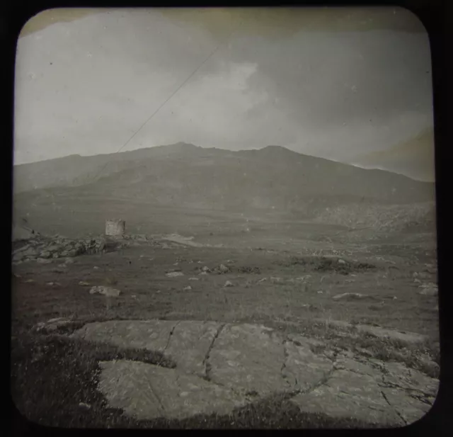 Glass Magic Lantern Slide SNOWDON FROM RHYD-DDW C1900 WALES