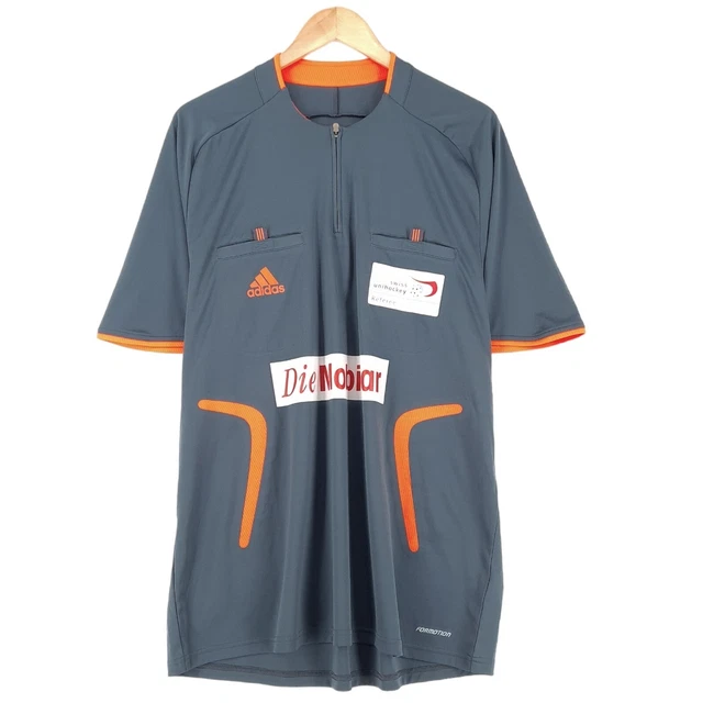 Adidas Referee Jersey Grey Swiss Unihockey Shirt Men Size XL
