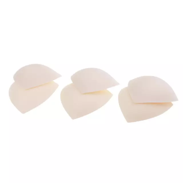 3 Pairs Soft  Triangle Insert Pads Bra Women Sport Enhancer Yoga Bikini Nude