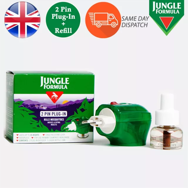 Jungle Formula Mosquito Killer Plug In Diffuser with 35ml 1 Liquid Bottle