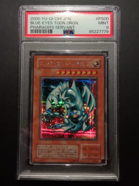 Yugioh PSA 9 Blue Eyes Toon Dragon PS-00 Secret Rare Pharaoh's Servant 2000