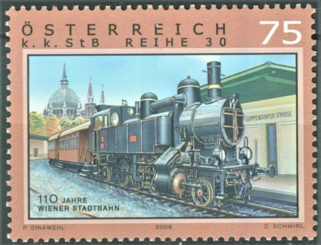 Österreich 2008 k. k. StB Reihe 30 110 Jahre Wiener Stadtbahn Mi. 2756 **