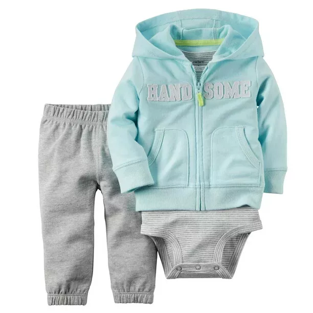 Carters Baby Boys 3 Piece Cardigan Set - Size Varies