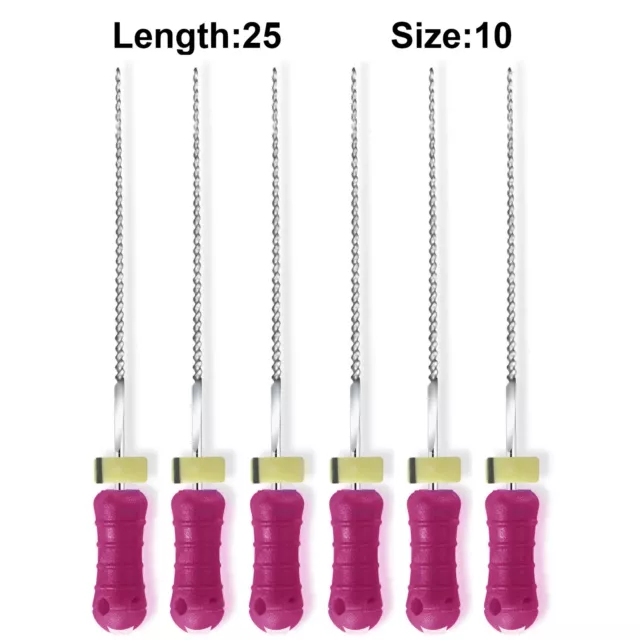 Sky Choice K-Files - 25 mm Length, Size 10 Purple with Rubber Stopper 6/Pkg