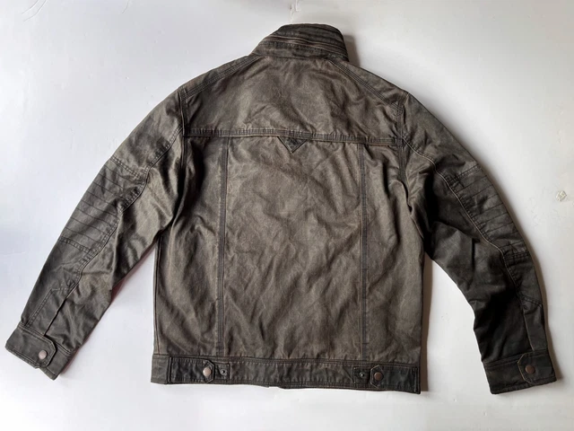 Mantaray waxed biker jacket hot sale