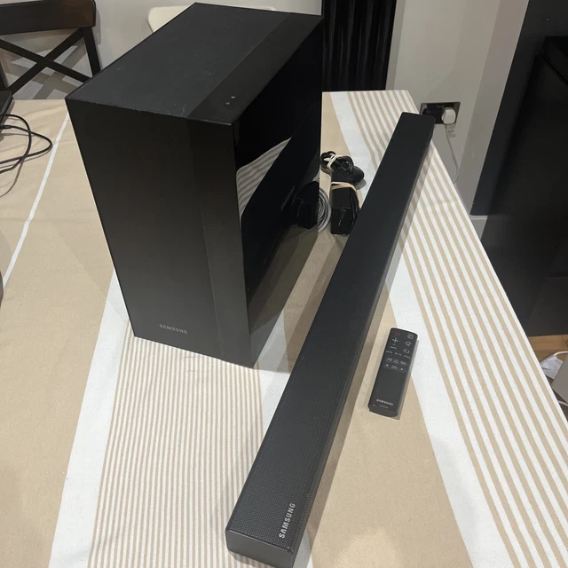 SAMSUNG SOUND BAR & Subwoofer & Remote HWK450 PSWK450 Black £58.00 PicClick UK