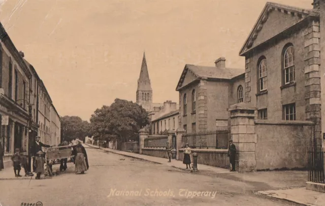 a irish tipperary county eire old antique postcard ireland national schools