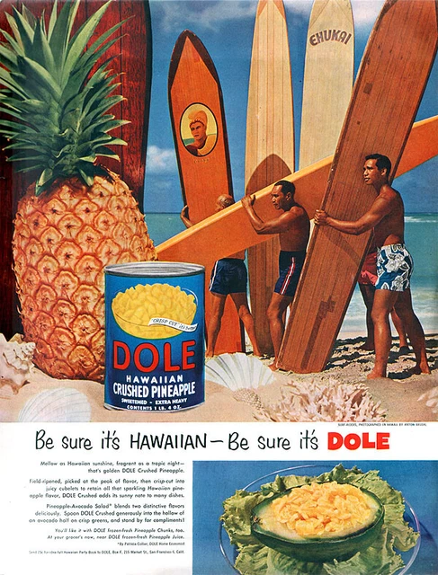 Anton Bruehl Hawaii Surf Riders Longboard Ehukai Dole Pineapple 1954 Magazine