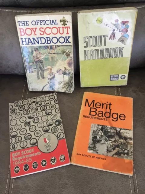 Boy Scout Handbooks, merit badge books, 84-85, set of 4