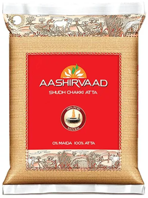 Farina Aaashirvaad Indian Desi Chakki Chapatti Atta (miscela farina di grano) 10 KG