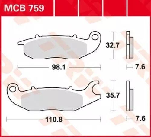 Bremsbelag für Honda CBR 125 R JC50A Bj. 2015 TRW Lucas MCB759