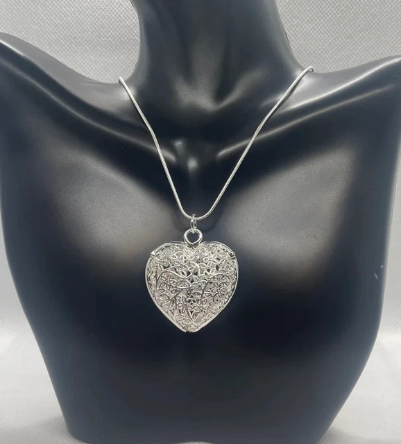 Flower heart tree of life necklace pendant 925 sterling silver