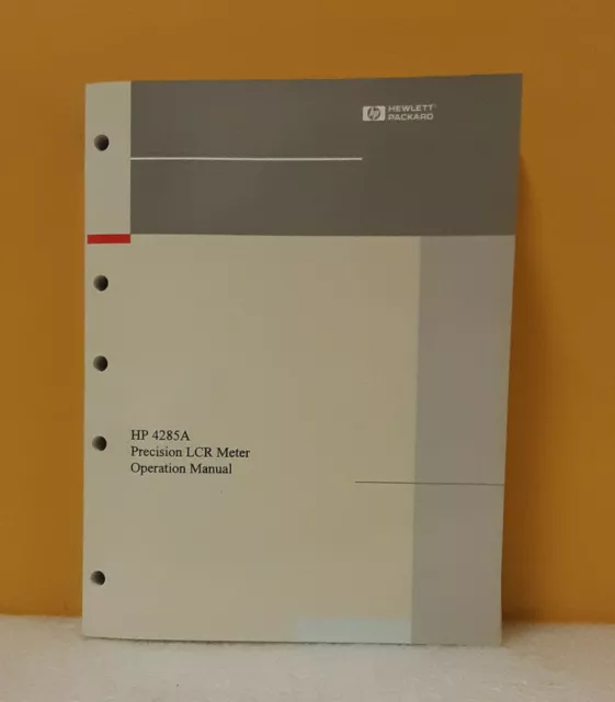 HP 04285-90010 4285A Precision LCR Meter Operation Manual