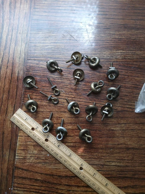 Eyelet Post Furniture Pulls eye bolts screw Pulls Bails Victorian Post backplate