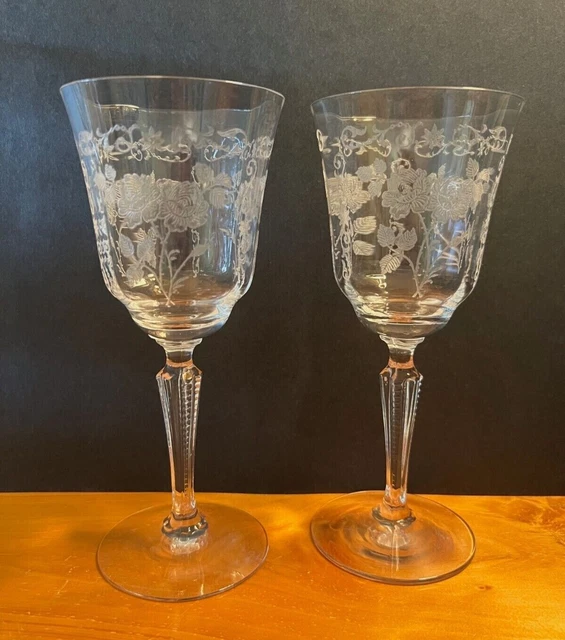 Fostoria crystal stemware - Midnight Rose pattern. Misc pieces listed below. Fostoria crystal stemware - Midnight Rose pattern. Misc pieces listed below.