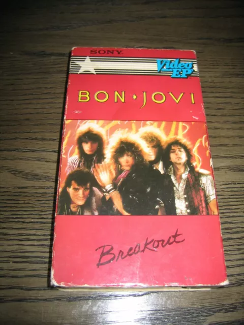 Vintage 1985 - BON JOVI - BREAKOUT - Rock Band Music Video Compilation VHS Tape