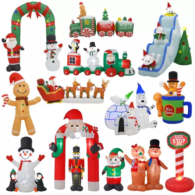 Large MrCrimbo Inflatable Outdoor Christmas Snowman/Santa Decoration 1.2-3.25m