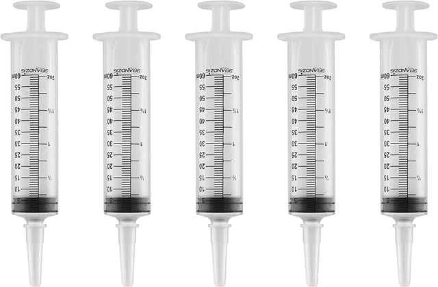 60Ml Catheter Tip Syringe with Cover 5 Pieces by  – Sterile Disposable