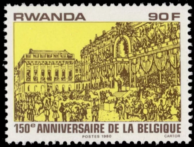 RWANDA 1000 - Belgian Independence 150th Anniversary (pb52457)