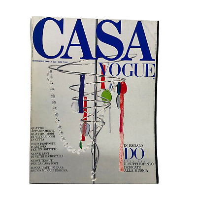 Casa Vogue n 219 maggio 1990 Architettura Arredamento Design Aldo Rossi Sottsass 