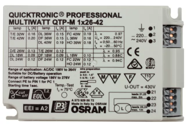 OSRAM EVG QTP-M elektronisches Vorschaltgerät Neonröhre Ringlampe Kreislampe