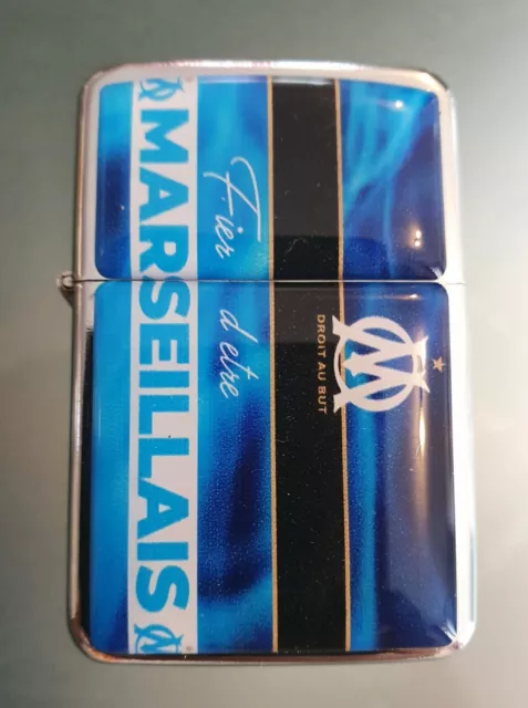 BEAU BRIQUET À ESSENCE " OM " Olympique de Marseille.Fier D'être Marseillais 2