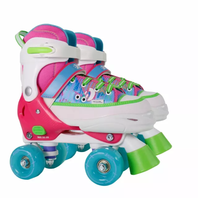 Best Sporting Rollschuhe Rollerskates Kinder Kids Abec 7 Größe verstellbar pink