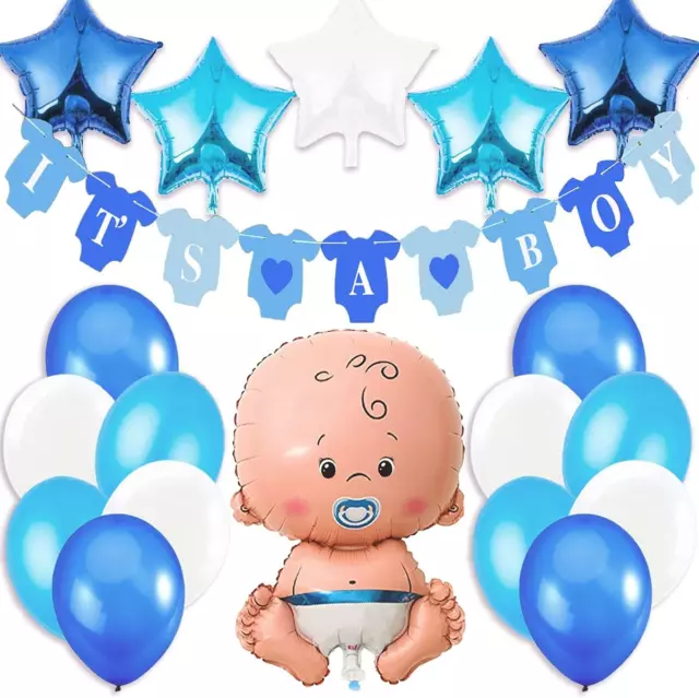 Babyparty Junge, Baby Shower Junge, Babyparty Deko - It'S a Boy Blau Girlande +