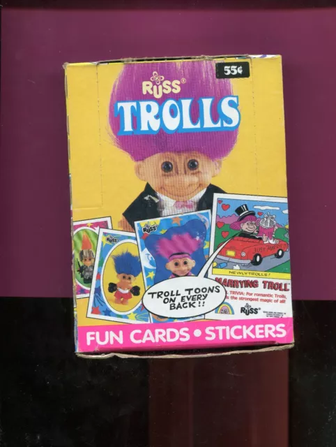 1992 Topps  Russ Trolls Original Wax Box Unopened Cards 36 Packs