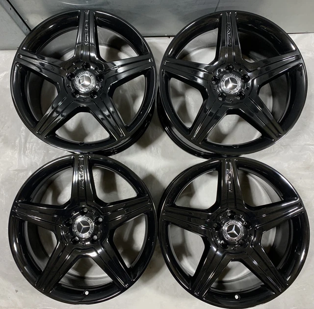 19& MERCEDES AMG Factory Oem Rim Wheels Staggered Black set of 4 £1,084 ...
