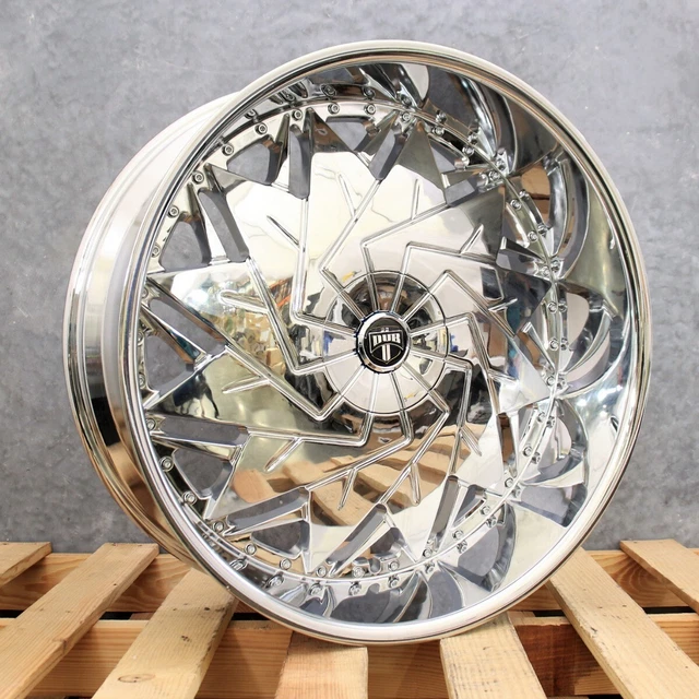DUB S235 DAZR Chrome 26x10 5x120 5x127 +5 Wheel Single Rim DUB S235 DAZR Chrome 26x10 5x120 5x127 +5 Wheel Single Rim