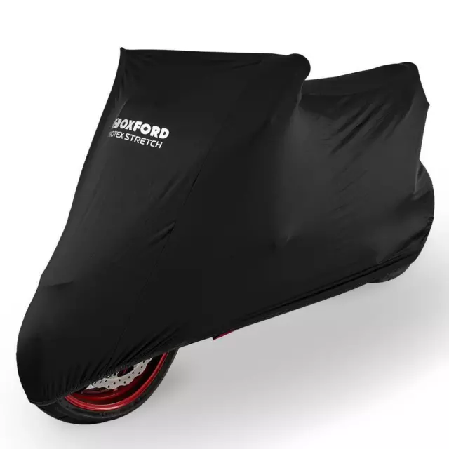 Oxford Protex Premium Stretch fit Indoor Motorcycle Motorbike Dust Cover Black