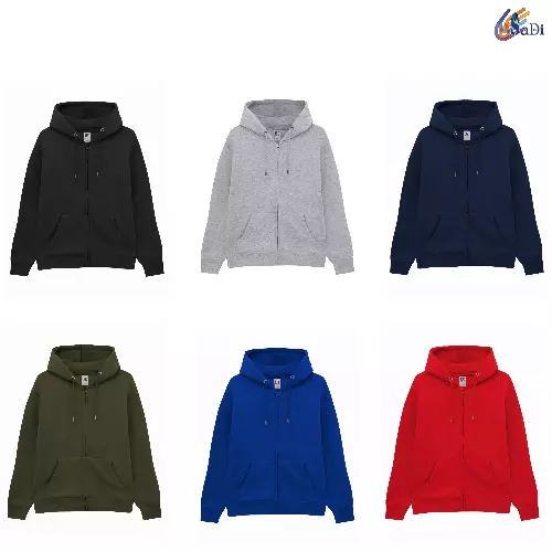Felpa Uomo Con Zip Intera Con Cappuccio E Tasche Sport  Lavoro M-3Xl