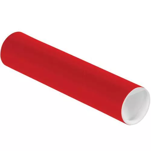 Myboxsupply 5.1x22.9cm Rouge Tubes avec Bouchons, 50 Par Étui