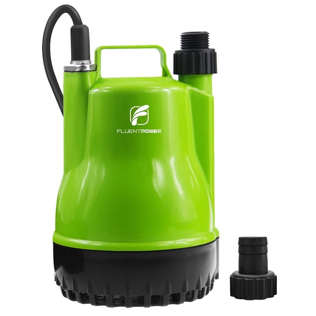 FLUENTPOWER 1/4HP UTILITY Pump 1500GPH Submersible Sump Pump, Drain