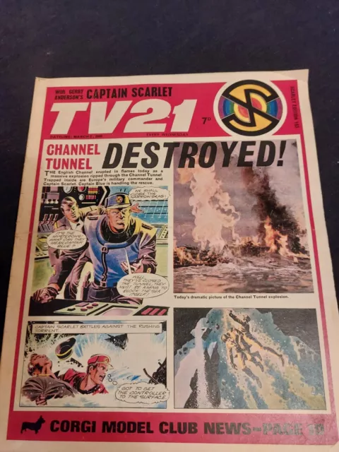 Vintage TV CENTURY 21 Comic No 163 Thunderbirds Captain Scarlet 2nd MARCH 1968