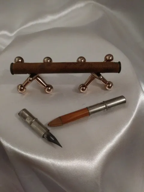 Vtg Traveller Combo Set Dip fountain Pen & Pencil 1900's (?) Writing Instrument 2