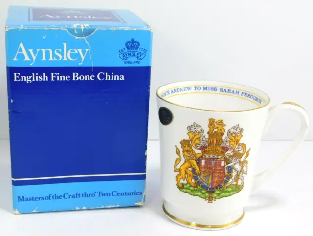 Aynsley Mug Prince Andrew & Miss Sarah Ferguson Marriage Commemorative w/box