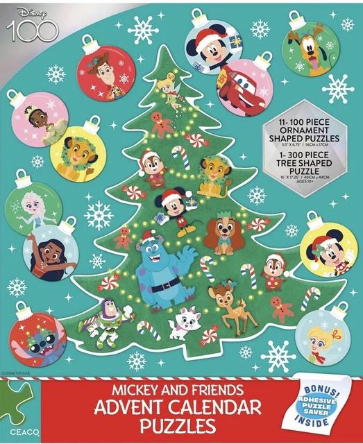 CEACO DISNEY 100TH Anniversary Mickey Advent Calendar Puzzles Christmas