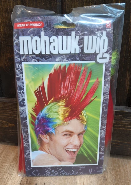 Unisex Rainbow Mohawk Wig - Groovy Costume Accessory ages 5 and up