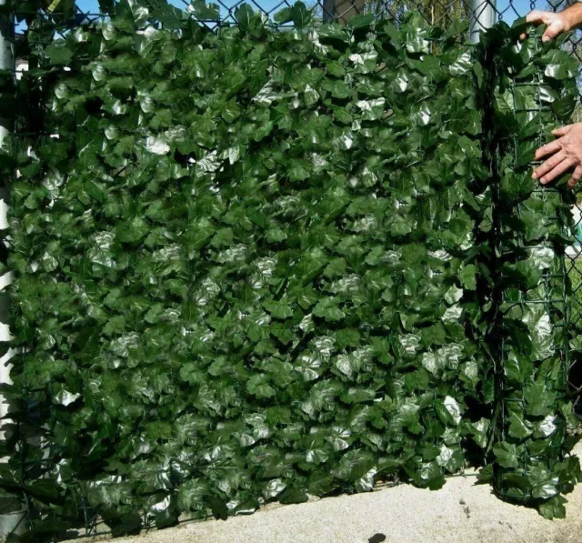 3M Roll Artificial Hedge Garden Fake Ivy Leaf Privacy Fence Screening Wall Panel