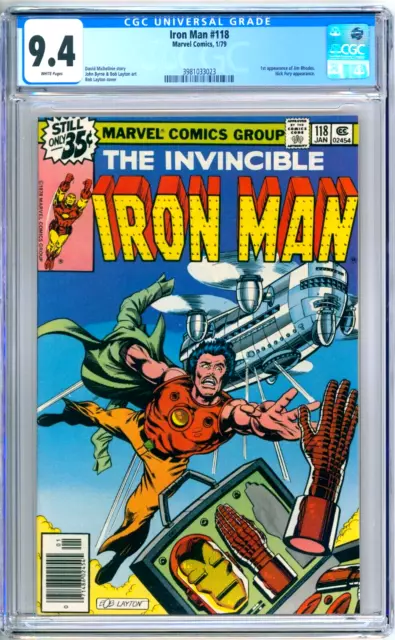 Iron Man 118 CGC Graded 9.4 NM 1st Jim Rhodes Marvel Comics 1979