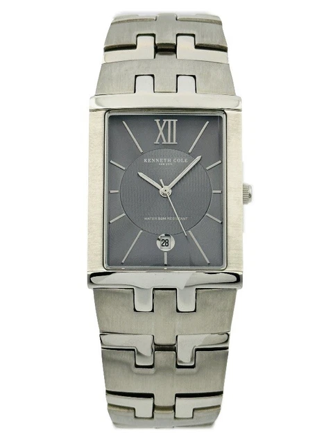 KENNETH COLE KC3367 Marine Blue Dial Rectangular Stainless Steel