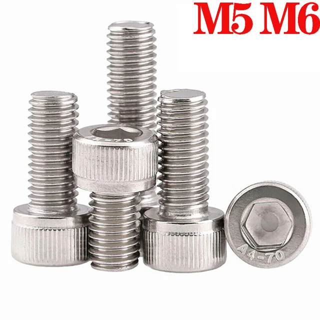 M5 Allen Bit M5 M6 A2 Stainless Steel Allen Bolts Socket Cap Screws Hex Head 5mm ...