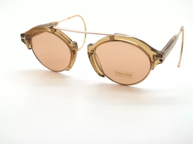 TOM FORD FT 0631/S 45E FARRAH-02 Light Brown 49mm Sunglasses