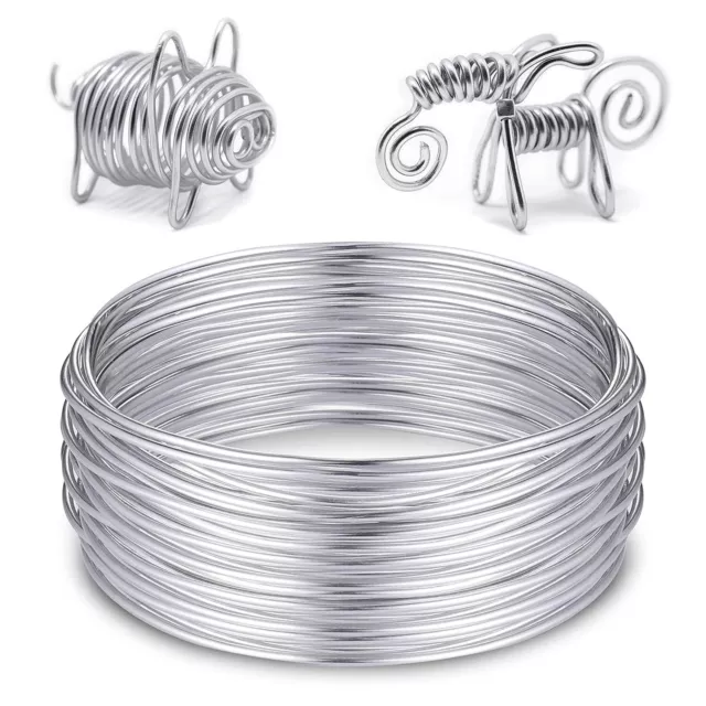 Aluminium Craft Wire Jewellery Florist Model Making Tarnish Free 5m x 1mm £2.79